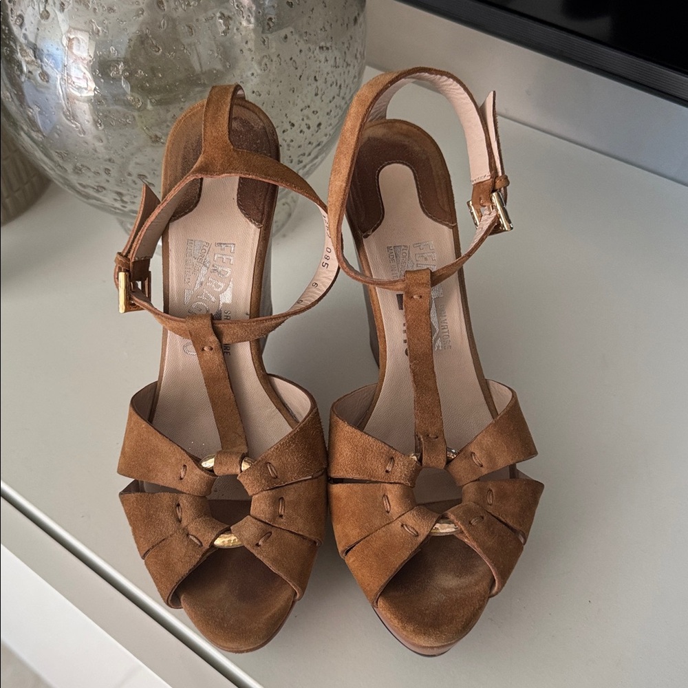 Ferragamo Suede Platforms